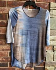 Tye Dye Long TShirt 3/4 Sleeves Wm S