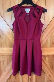Sweet Storm Maroon Mauve Dress Womens Size Medium Sleeveless Fit & Flare (3230)