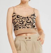 NWOT | Storets Anna Leopard Knit Bustier | SZ Sm