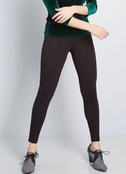 ModCloth Let’s Jet Set Ponte Leggings (Black) - M