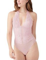 b.tempted by WACOAL baby pink bodysuit/lingerie. Size medium. NWT