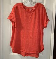 Athletic Works Orange Scoop Neck Short Sleeve Tee XXXL