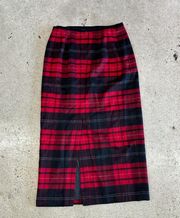 Vintage Plaid Maxi Skirt