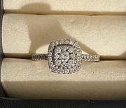 White Gold Diamond Engagement Ring 