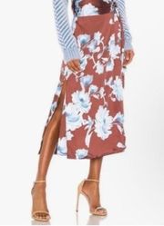 - C/meo In Bloom Skirt in Mahogany Washed Floral , Medium