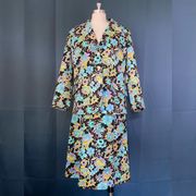 Vintage 70s Lord & Taylor Psychedelic Floral Skirt Suit Set