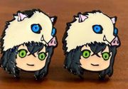 Demon Slayer Anime Inosuke Stud Earrings NEW unisex 