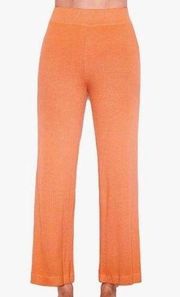 Sundry Ribbed Wide Leg Pull On Pants