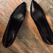 Halston black heels 