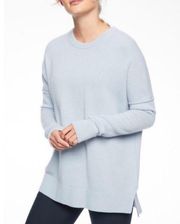 Athleta Light Blue Perspective Cashmere Wool Blend Pullover Crewneck Sweater | M
