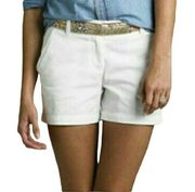 J.CREW White Chino Broken In Cotton Shorts ~ Ladies Size 6