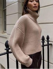 Babaton Guell cropped Sweater - Heather Gold Camel