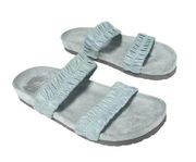 Cliffs By White Mountain Double Strap Stretch Sandals Slip Ons Size 8 Teal