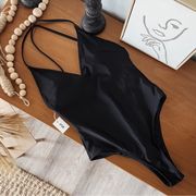 One Piece CRISSCROSS BACK BLACK  SWIMSUIT