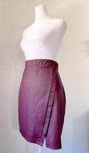 Charlotte Russe Burgundy Faux Leather Wrap Mini Skirt