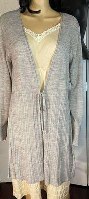 NWT s Long Sleeves Open Front Cardigan Grayish Tan size Large