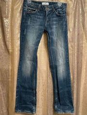 Armani Exchange J57 Ultra Low Rise Faded Wash Straight Leg Jeans, 6R