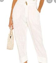 Free People Cotton Off White Crop Pants XS