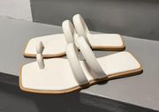 Dolce Vita Square-toe Slip-On Sandal in White Stella