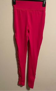 Carbon38 Tanjung Sayang Macrame Crochet Legging in Hibiscus Pink- Size XS