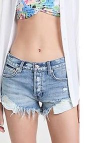 Free People We The Free Jean Mini Short Distressed Cut Off Button Fly Size 30