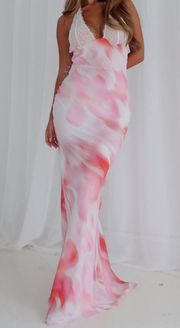 White Fox Pink Maxi Dress