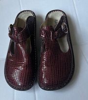 Alegria Leather Slip-On Mule Clog sz 40