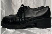 Vintage Y2K  Black Chunky Lug Sole Y2K Shoes Size 9