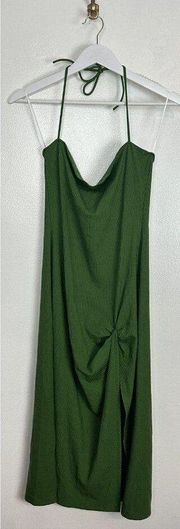 REFORMATION Hilo Knit Dress in Palm Green Size Medium