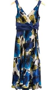 Evan Picone Watercolor Floral Sleeveless Dress 6