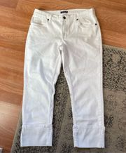 Size 6 White Cropped Jeans