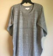 Mudpie S/M grey short sleeved sweater