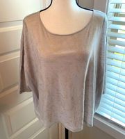 Design History|| Grey/gold print boho top