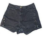 American Apparel Black Shorts Size 28/29 Zippered Sides