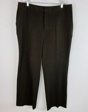 Ellen Tracy Brown Flare Leg High Waist Dress Pants 14