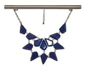 Forever21 Blue Gold Statement Fashion Necklace