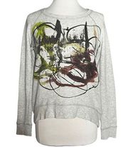 NEIMAN Marcus Target Proenza Schouler Graffiti Graphic Hi-Low Hem Sweatshirt