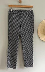 Cynthia Rowley | Blue Geometric Ankle Dress Pants | Sz 4