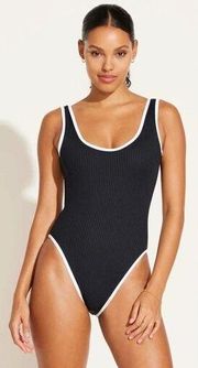 VITAMIN A Reese Reversible One-Piece Swimsuit in Black/White Size X-Small