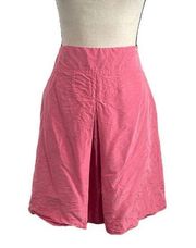 J. Crew Pink Silk Pleated A-Line Skirt size Box Pleat Business Casual size 6