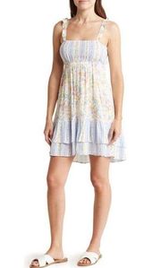 Maaji Backyard Spell Cutout Floral Print Cover-Up Mini Dress Size Small