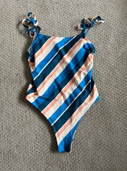 x lemlem Striped One Piece Swimsuit