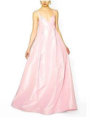 NWOT Empire Waist Pink Gown In 100% SilkTaffeta Size 6