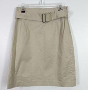 Theory beige pencil business casual skirt size 10