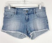 NWT  TALULA Low Rise Raw Hem Cut Off Style Denim Jean Shorts Sz. 26