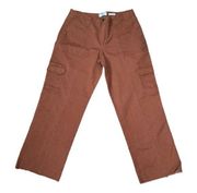 BBJ Los Angeles Rust Colored Wide Legged Cargo Pants With Raw Edge Size 9/29