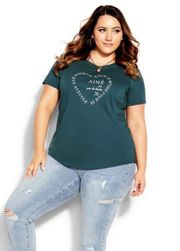 All Heart Tee NWOT 22/24 XXL Pretty Teal Color