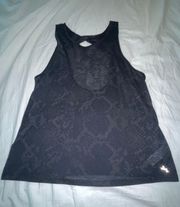 Joy Lab Black Snakeskin Sheer Tank Top