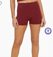 Set Active Sculptflex mini Bike Shorts Seamless High Waist Maroon,size medium