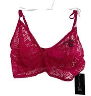 INC International Concepts Womens Lace Bralette Jazzy Pink Size Medium New